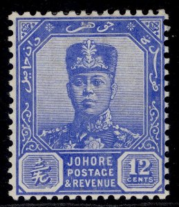 MALAYSIA - Johore GVI SG114, 12c ultramarine, LH MINT. Cat £55.