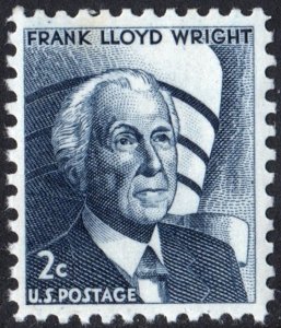 SC#1280 2¢ Frank Lloyd Wright Single (1966) MNH