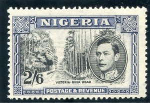 Nigeria 1947 KGVI 2s 6d black & deep blue (p13½) MLH. SG 58ab.