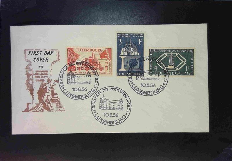 Luxembourg 1956 L'Acier Series First Day Cover  - Z1581