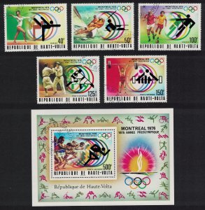 Upper Volta Summer Olympic Games Montreal 5v+MS 1976 CTO SC#C230