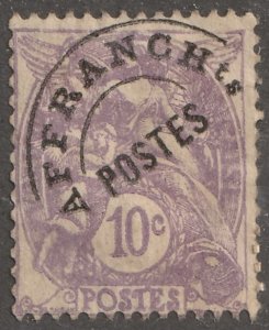 France, stamp, Scott#115, hinged, 0.10c, #f-2