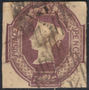 GB Great Britain Sc# 7b QV 1854 used deep violet 6 pence issue CV $4250.00