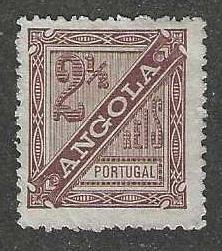 Angola P1a  Perf 12 1/2 Used SC:$1.40