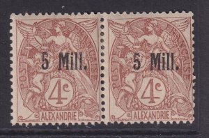 Alexandria (French Offices), Scott 35 (Yvert 39), MHR pair