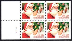 US Stamp #2582a MNH Santa w/ A List Booklet Pane of 4