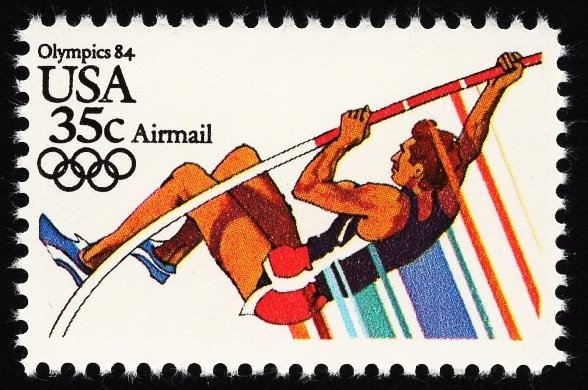 US C112 MNH VF 35 Cent 1984 Summer Olympics Pole Vaulting