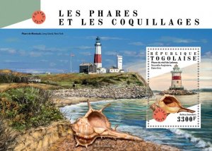 TOGO - 2018 - Lighthouses, Shells - Perf Souv Sheet - Mint Never Hinged