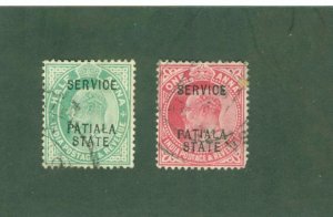 PATIALA INDIAN STATE O27-28 USED BIN $1.00