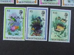 MONTSERRAT # O45-O55-MINT/NEVER HINGED-COMPLETE SET--OFFICIALS--QEII--1981