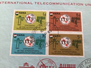 Ghana international telecommunications union 1965 stamps sheet A11296