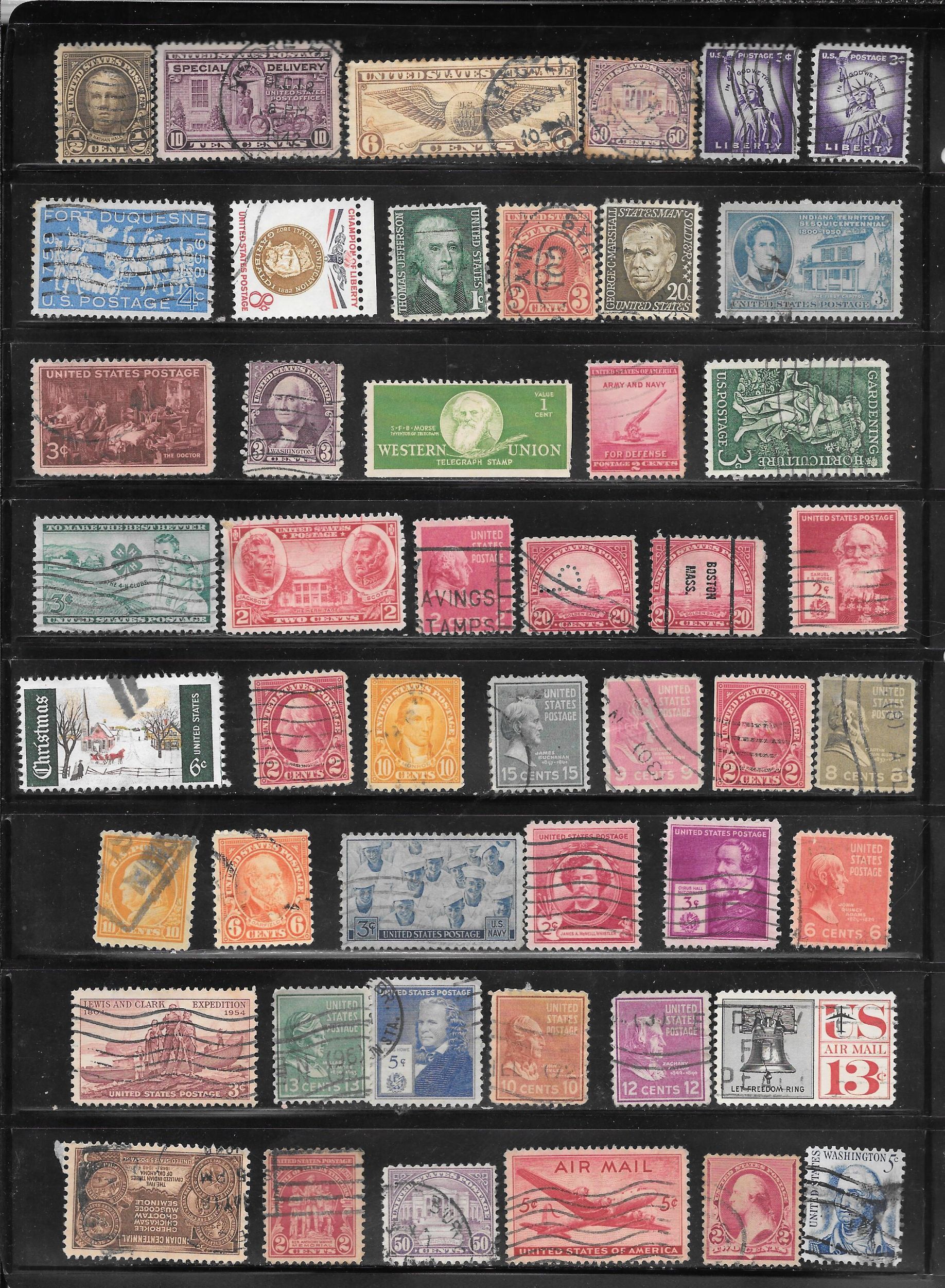 431 My Page of Used US. Stamps Collection / Lot United States