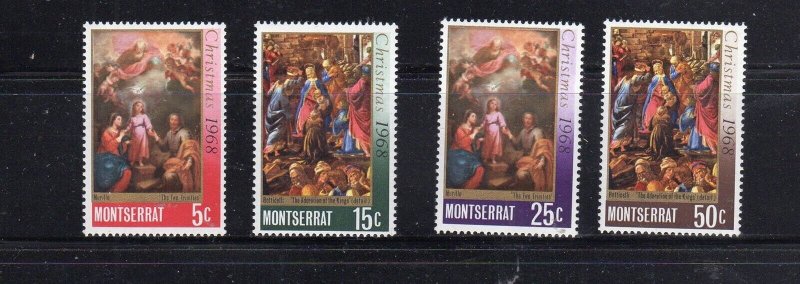 MONTSERRAT #208-211 1968 CHRISTMAS MINT VF NH O.G aa