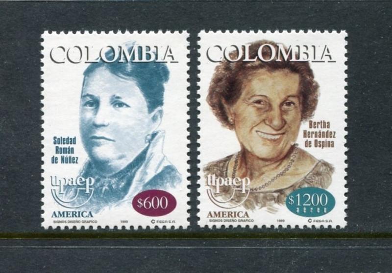 Colombia 1151-1152, MNH, Famous People America issue 1999. x23458