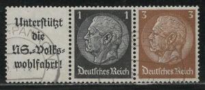 Germany Scott # 415, 416, label A8.3, used, se-tenant, Mi # W94