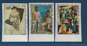 MALI Sc C46-48 NH IMPERF SET of 1967 - ART OF PICASSO