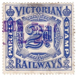 (I.B) Australia - Victoria Railways : Parcel Stamp 2d