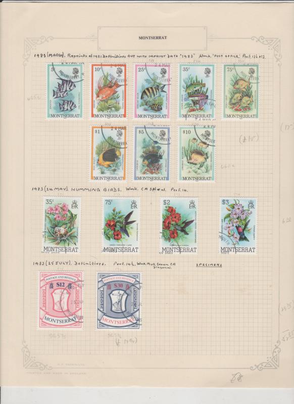 Montserrat Used Stamp Collection