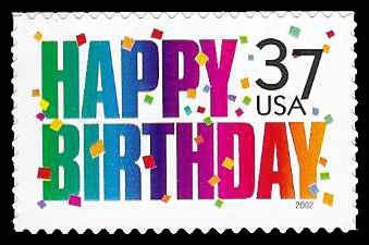 PCBstamps   US #3695 37c Happy Birthday, MNH, (17)