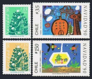 Chile 935-938,MNH.Michel 1403-1406. Christmas,1990.