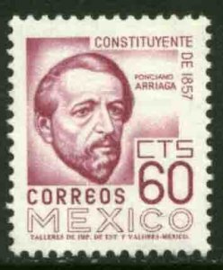 MEXICO 899 60¢ 1950 Def 8th Issue Fosforescent glazed MINT, NH. VF.