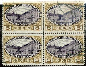 Austria, Scott #126 Used, Block of 4