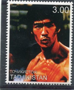 Tajikistan 2000 BRUCE LEE Martial Artist 1 value Perforated Mint (NH)
