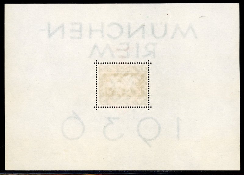Germany 1937 Sc #B105, Michel Block 10 Mint Original Gum Never Hinged Pristine ⚡