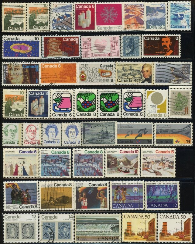 500+ Canada Postage Stamp Collection 1897-1984 Used