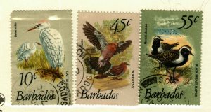 Barbados #497,499,502 used birds