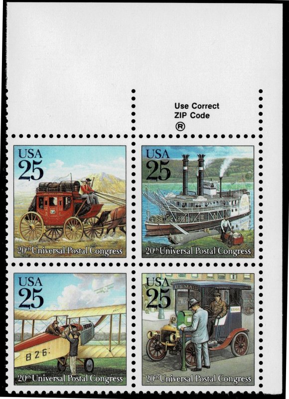 United States 2434-2437 zip block - MNH - UR