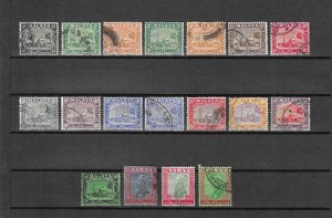 MALAYA/SELANGOR 1935/41 SG 68/85 USED Cat £70