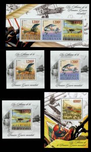 Benin MNH  Aircraft from WWI Souvenir Sheet Set from 2015