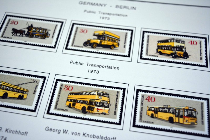 COLOR PRINTED GERMANY BERLIN 1948-1990 STAMP ALBUM PAGES (76 illustrated pages)