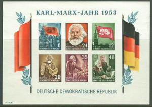 Germany-DDR # 144a,146a Marx souvenir sheets (2) Imperf. NH