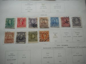 U.S. Collection 19 Used Stamps 1901-1903 Era on Album Page