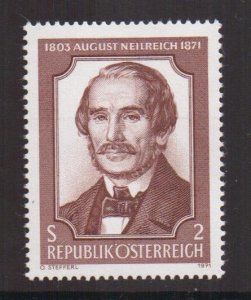 Austria    #899  MNH  1971   Nailreich  botanist