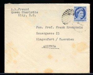 5 cent Wilding issue  single use to ** AUSTRIA ** surface cover Canada