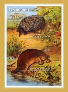 Niger - 2021 Monotremes, Platypus - 2 Stamp Sheet - NIG210444a