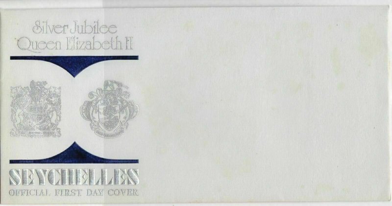 Seychelles Silver Jubilee Queen Elizabeth ll Official FDC Envelope Ref 33605