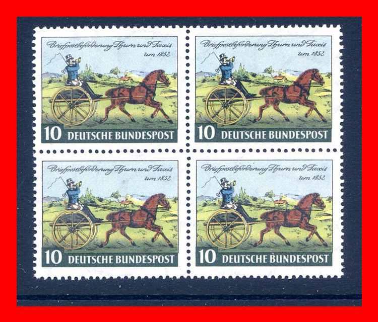 Germany 1952 #692, Stamp Centenary Block Of 4   -- MNH