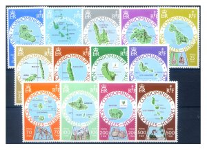 New Hebrides. Definitive. 1977-1978 Map.