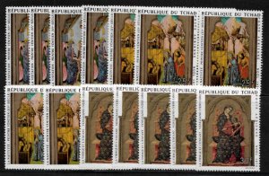 Chad #C71-3 MNH Set - Christmas Paintings - Wholesale