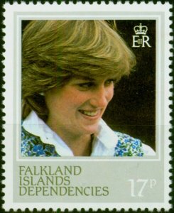 Falkland Is Depen 1982 21st Birthday Princess of Wales 17p SG109a P.13.5 x 14...