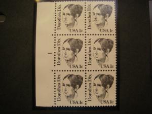 Scott 1844-1869, Great Americans, Complete Plate Blocks of 4 or 6, MNH Beauties