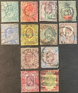 GREAT BRITAIN # 127-138-USED-----PART SET-----1902-11