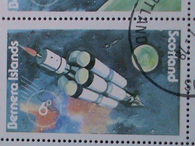 BERNERA ISLANDS-SCOTLAND-1978 SPACE PROGRAMS-CTO SHEET WITH FIRST DAY CANCEL