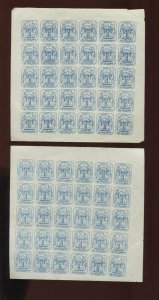 Lot of 2  87L23 Hussey's Post New York Unused Panes of 30 Stamps