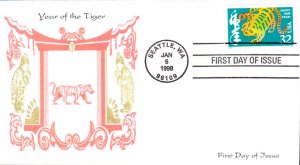 #3179 Year of the Tiger Homespun FDC