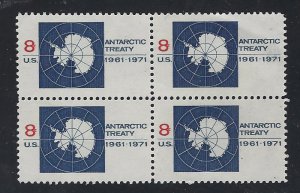 1431, Antarctic Treaty, MNH, Block of 4